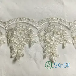 Уникальный lace2 двор/Лот 11 см ширина белый кружевной отделкой DIY Украшения Бусы леди платье швейная машина кости вышивка с кружевными