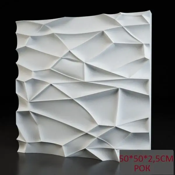 

Plastic molds 3D plastic decorative wall panels "Rock" Price for 1pcs size 500x500x25mm NEW Design 2017 year