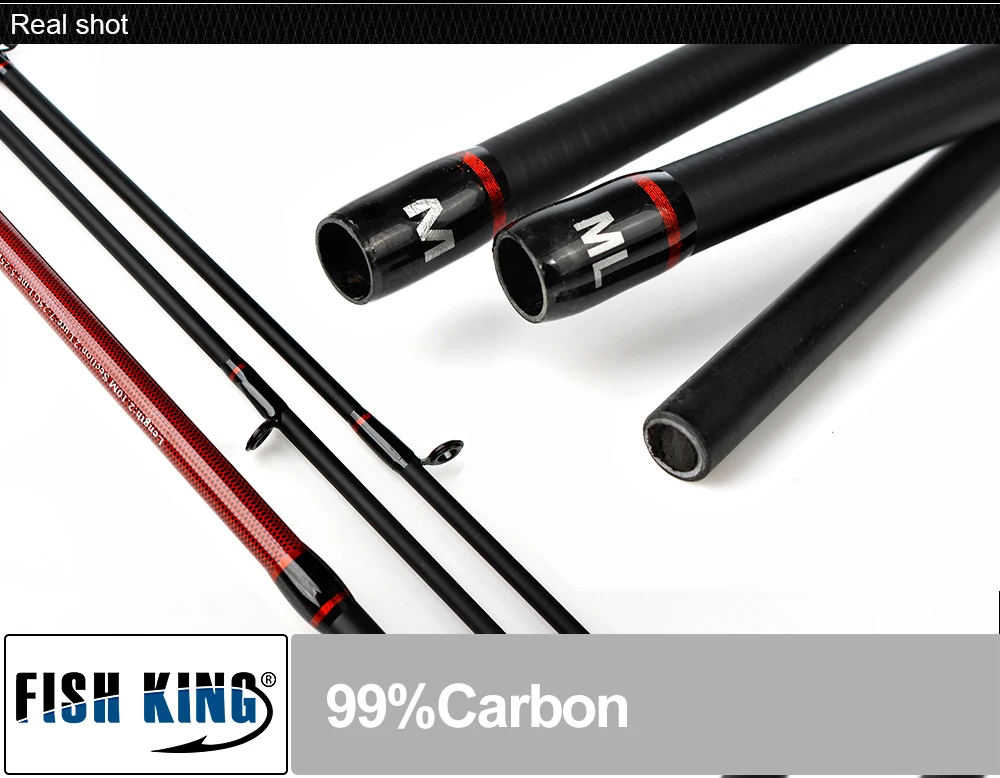 FISH KING Carbon 2,1 м двухсегментный раздел C. W. M ML Вес приманки 7-25 г Вес линии 5-25LB Приманка литья жесткая спиннинг; Удочка;