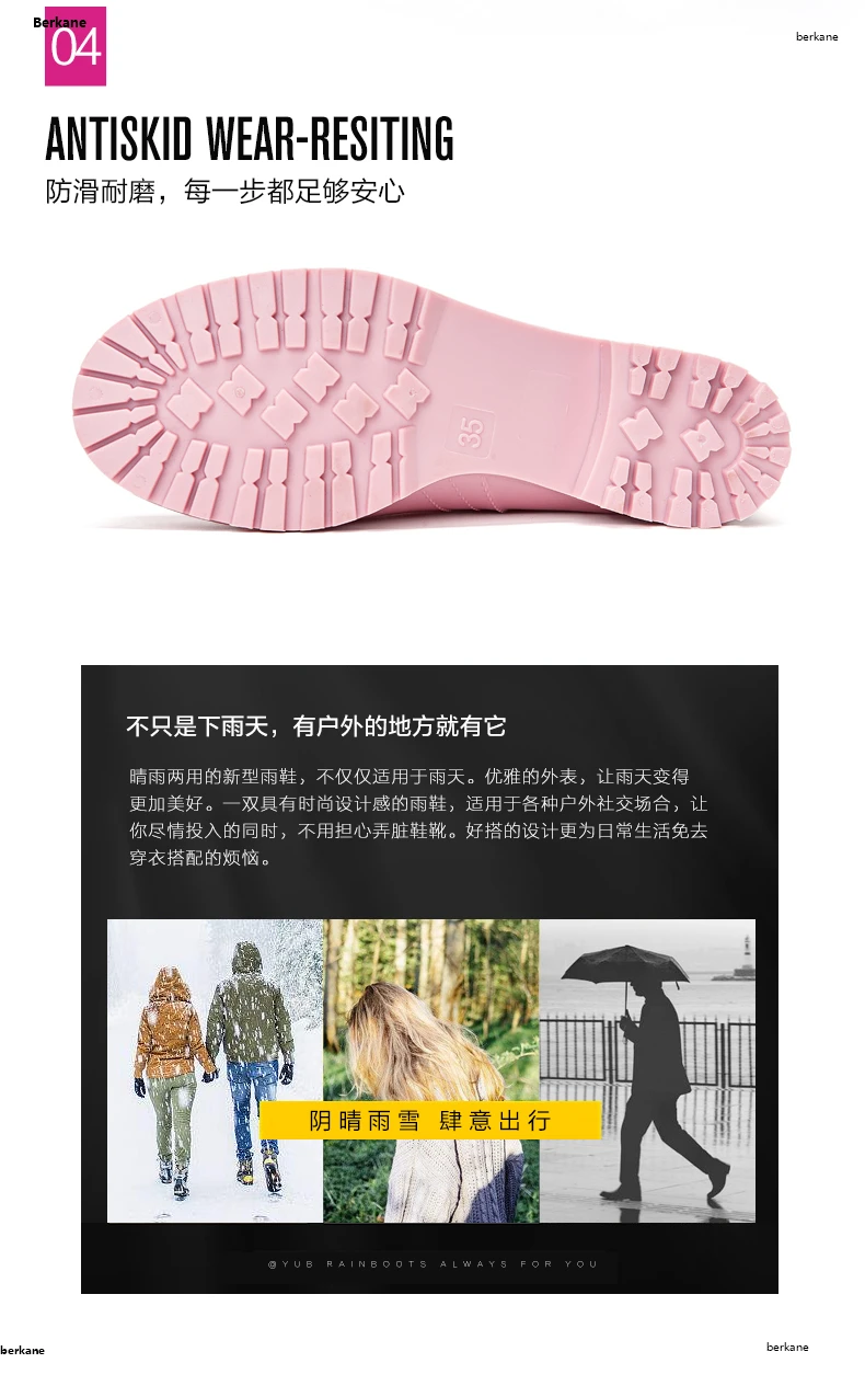 Розовые непромокаемые сапоги с Фламинго; Женская водонепроницаемая обувь из ПВХ без шнуровки с котом на каблуке; красивые непромокаемые сапоги; Damen; Женская Повседневная Милая обувь; Лидер продаж