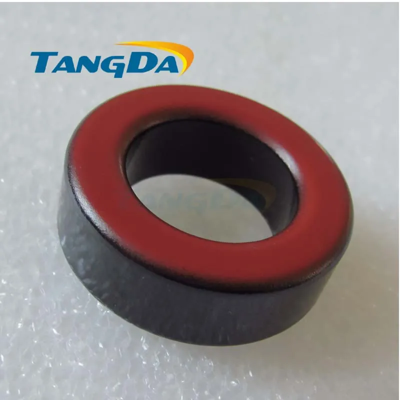 

Tangda Iron powder cores T106-14 OD*ID*HT 27*14*11.6 mm 17nH/N2 14ue Iron dust core Ferrite Toroid Core toroidal Black red