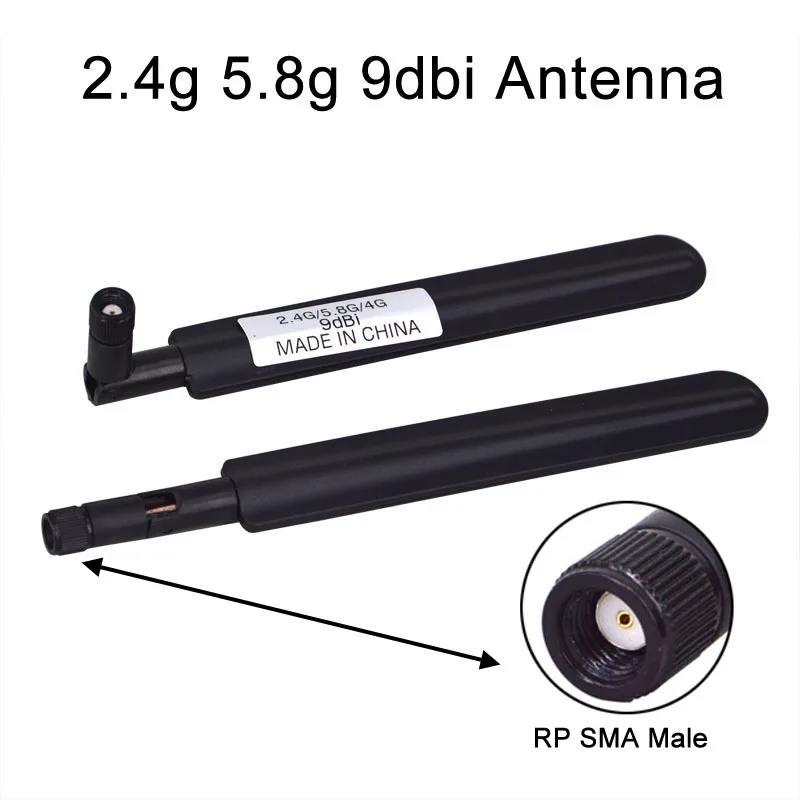 2 шт./лот двухдиапазонная антенна Wi Fi 4g 5 8g 9dbi RP SMA Штекерная Антенна Бесплатная