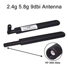 2 piece/lot Dual-Band Wifi antenna 2.4g 5.8g 9dbi Aerial RP SMA male Connector Antenna Free Shipping 2 piece/lot Dual-Band Wifi antenna 2.4g 5.8g 9dbi Aerial RP SMA male Connector Antenna Free Shipping
