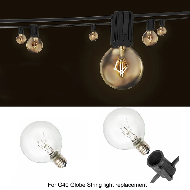 1 шт. Запасная лампа накаливания Clear Globe G40 E12 7 Вт теплая замена стеклянной лампы