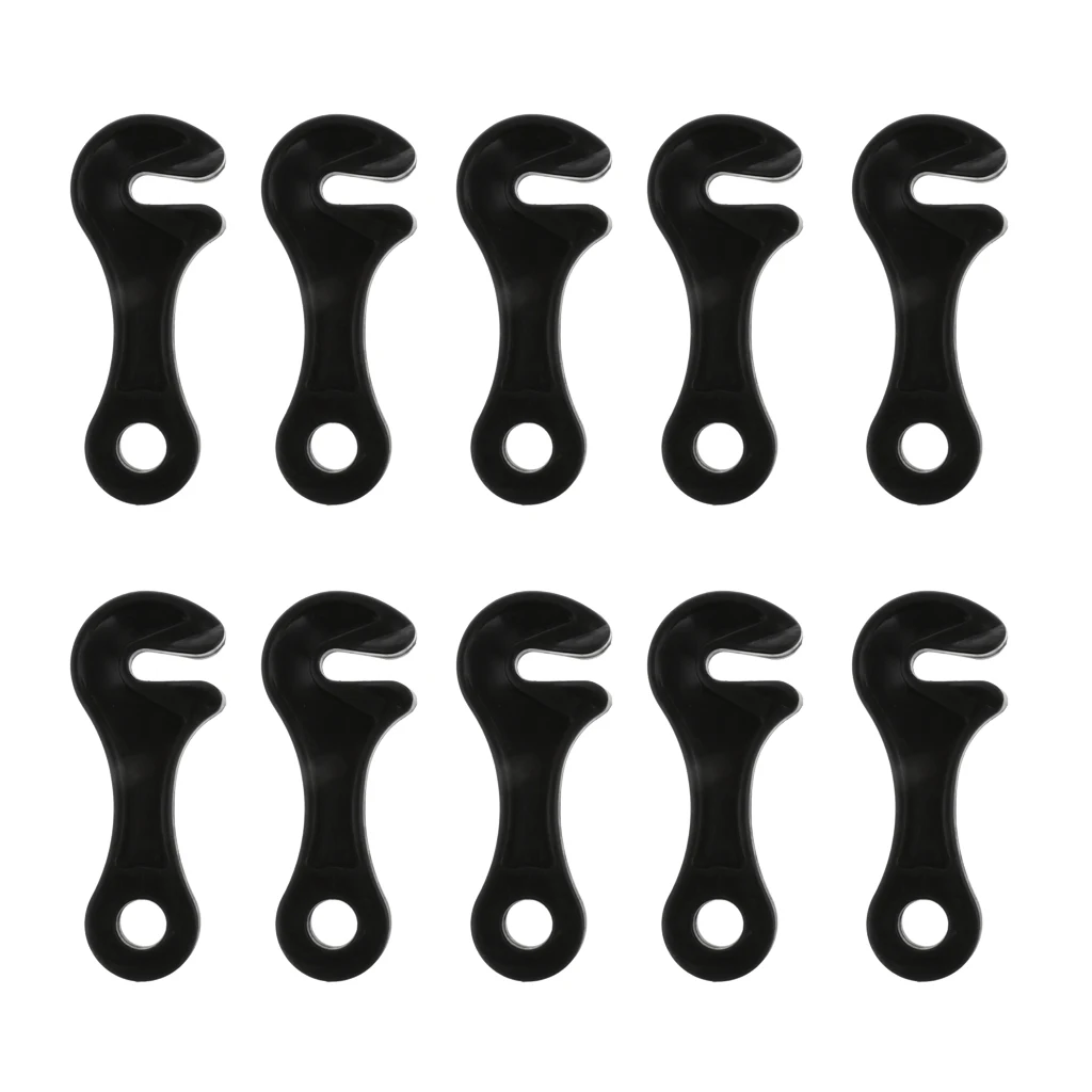 10pcs Plastic Camping Accessories Tent Rope Fastener Guyline Tensioner  For Camping Tents Caravan Awning 