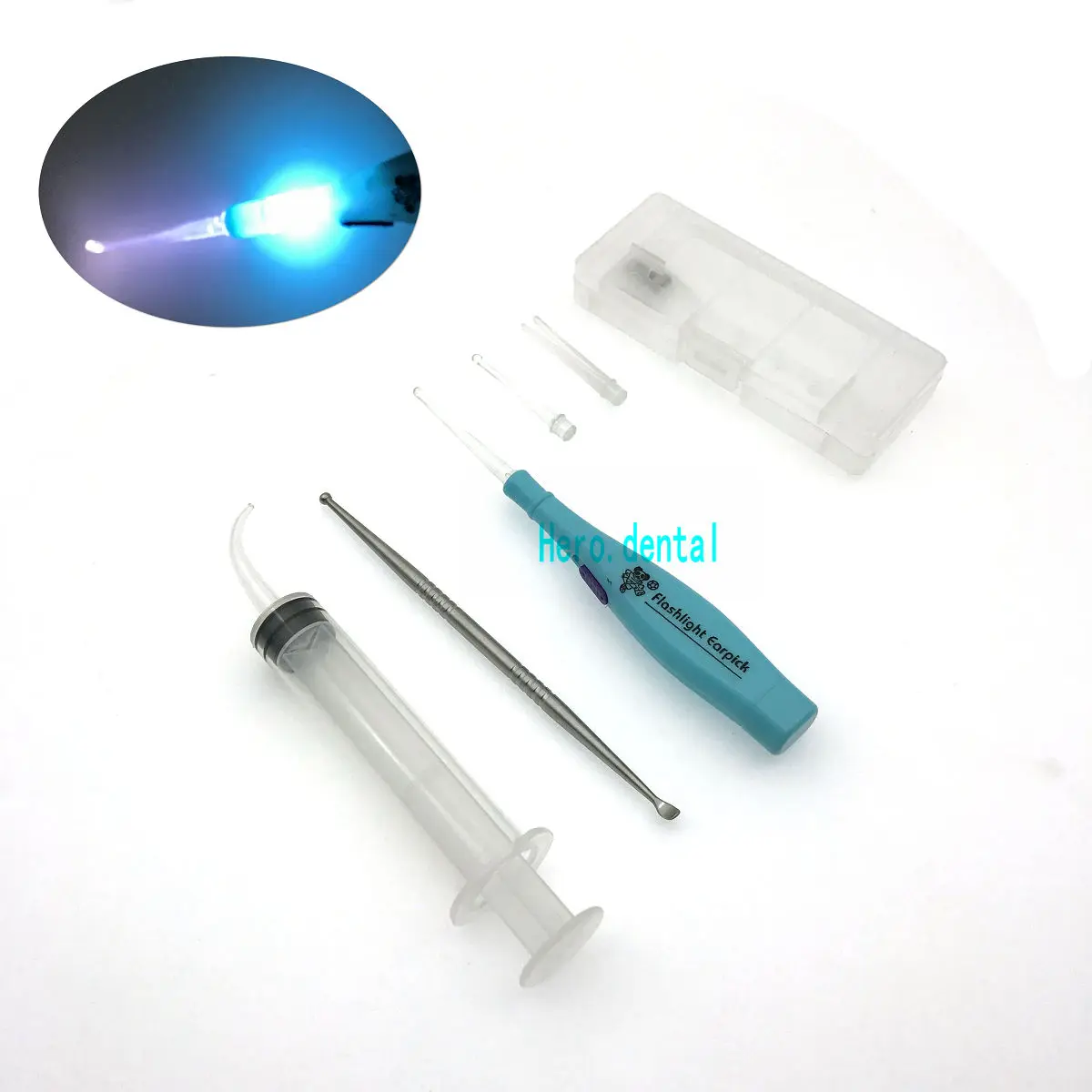 

3pcs/set Tonsil Stone Remover Kit LED Light & Box + Irrigation Syringe + Premium Tool