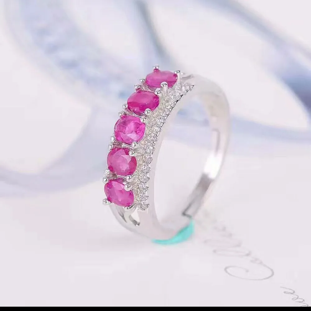 

Real ruby ring Free shipping Natural real ruby 925 sterling silver Finger rings