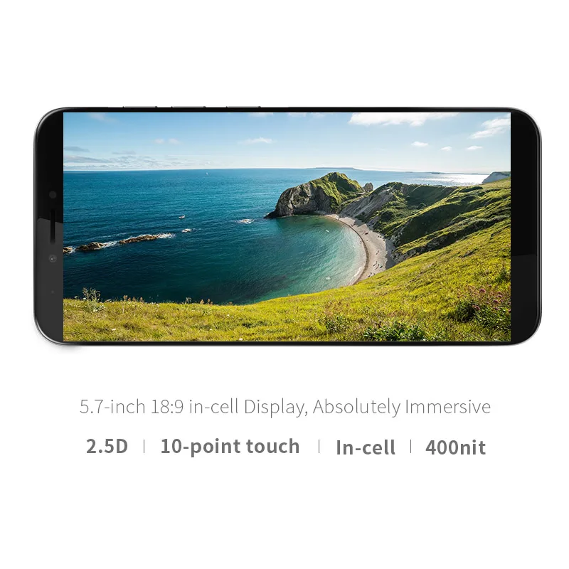 Teléfono Móvil IOS Silk 4 GB 64 GB Snapdragon 430 Octa Core Android 8,1 teléfonos 16 MP frontal y 13 MP + cámara trasera 2MP 5,7 ''Smartphone