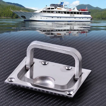 

CITALL 2pcs 316 Stainless Steel for Boat Marine Caravan Flush Hatch Locker Cabinet Lift Pull Handle Hardware