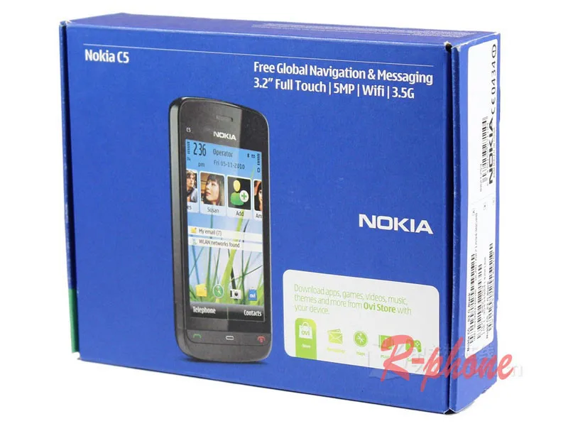 Мобильный телефон Nokia C5-03 3g Wifi gps 5MP разблокированный C5-03 смартфон