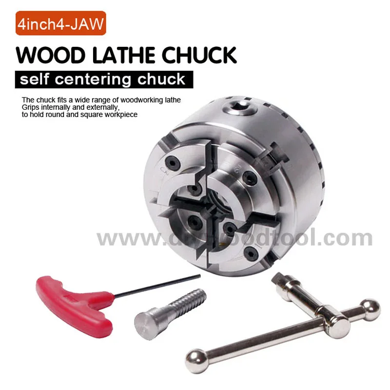 Wood Lathe 4.5"/ 115MM Self center Chuck,4.5inch four jaws wood chuck,woodworking lathe chucks