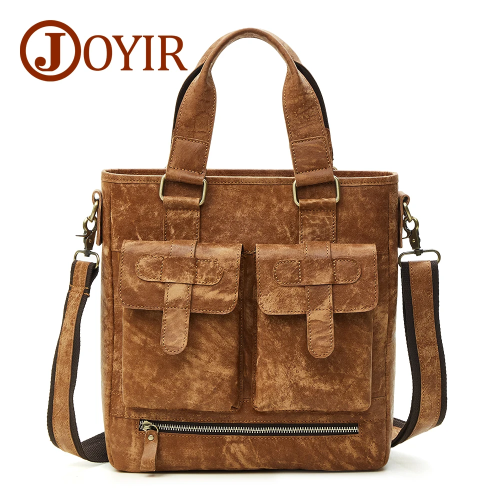 

JOYIR Genuine Leather Bag Vintage Men Totes Handbags Men Messenger Bags Male Small Flap Leather Shoulder Crossbody Bags For Man