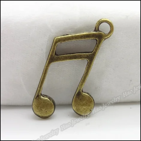 

100 шт. винтажные Подвески в виде Note, подвеска, античная бронза, подходит для браслетов, ожерелий, сделай сам, изготовление металлических ювелирных изделий