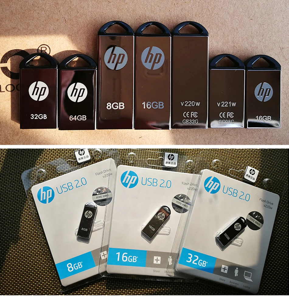 Hp Dual use USB флеш-накопитель 16 Гб/32 ГБ/64 ГБ флеш-накопитель Флешка водонепроницаемый флеш-накопитель карта памяти USB диск мини металлический пылезащитный