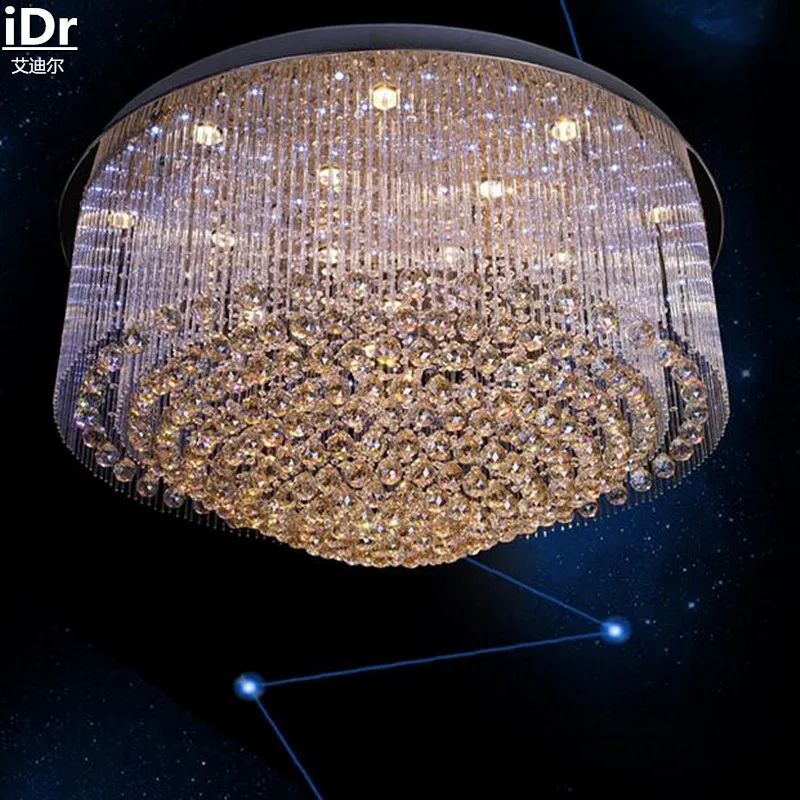 

Circular light engineering factory direct low-pressure crystal lamp lighting the clear light glass rod Ceiling Lights Rmy-0126