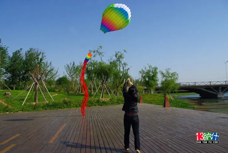 3D 1.8m 1 Line Stunt Parafoil Hot Air Balloon POWER Sport ...
