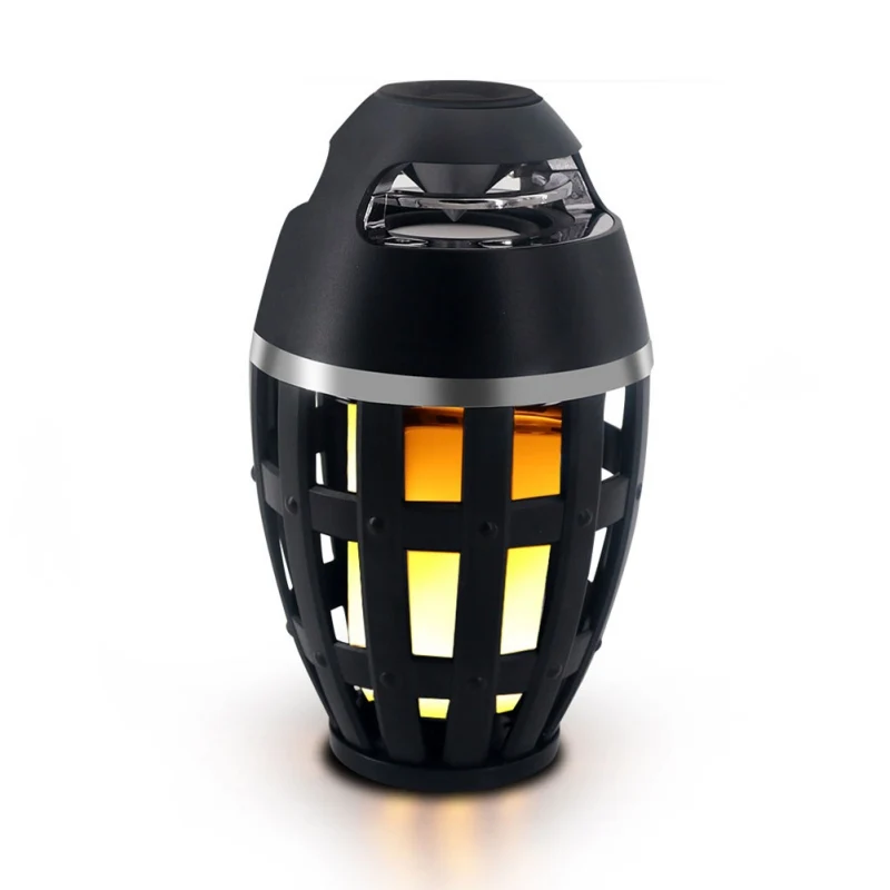 

LED Flame Table Lamp Atmosphere Bluetooth Speakers Outdoor Portable Stereo Speaker with HD Audio LED Flickers Warm Yellow