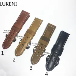 Lukeni 24 мм 26 мм Vintageitaly теленок кожаный ремешок, ретро ремешок для часов ремень для PAM пряжки и ремень с оригинальной логотип