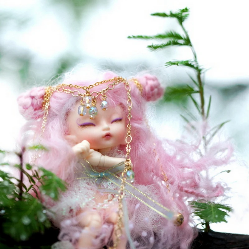 Бесплатная доставка Fairyland FL Realpuki Roro кукла BJD 1/13 розовая улыбка Эльфов