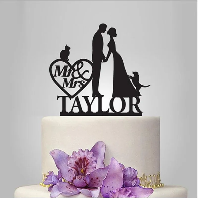 Свадебный Торт Топперы фигурки для торта Mr &amp Mrs акриловый декор торты на заказ |