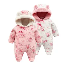 Winter Newborn Baby Girl Footies Thicken Warm Coral Fleece Jumpsuit Hooded Clothes Floral Christmas Girls Body suits Onesie Winter Newborn Baby Girl Footies Thicken Warm Coral Fleece Jumpsuit Hooded Clothes Floral Christmas Girls Body suits Onesie