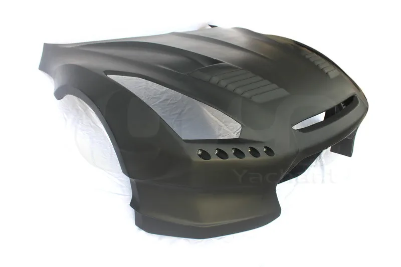 2008-2014 Nissan R35 GTR CBA DBA Bensopra Style Hood Bonnet & Front Bumper with LED FRP (8)