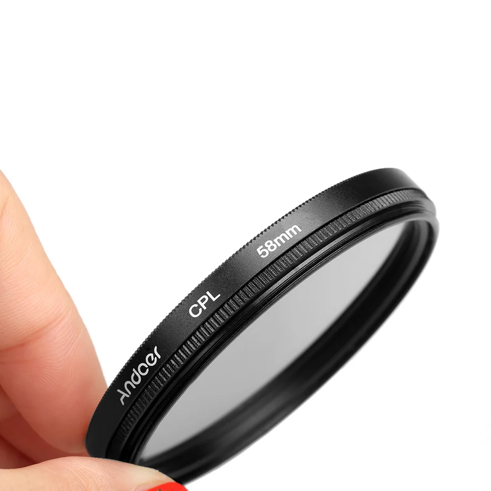 Andoer 58mm UV+CPL+FLD Circular Filter Kit Circular Polarizer Filter Fluorescent Filter for