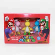 30 компл./лот Super Mario bros куклы фигура Йоши по 3 предмета в комплекте коллекция 3 шт./упак. 2,5 дюймов