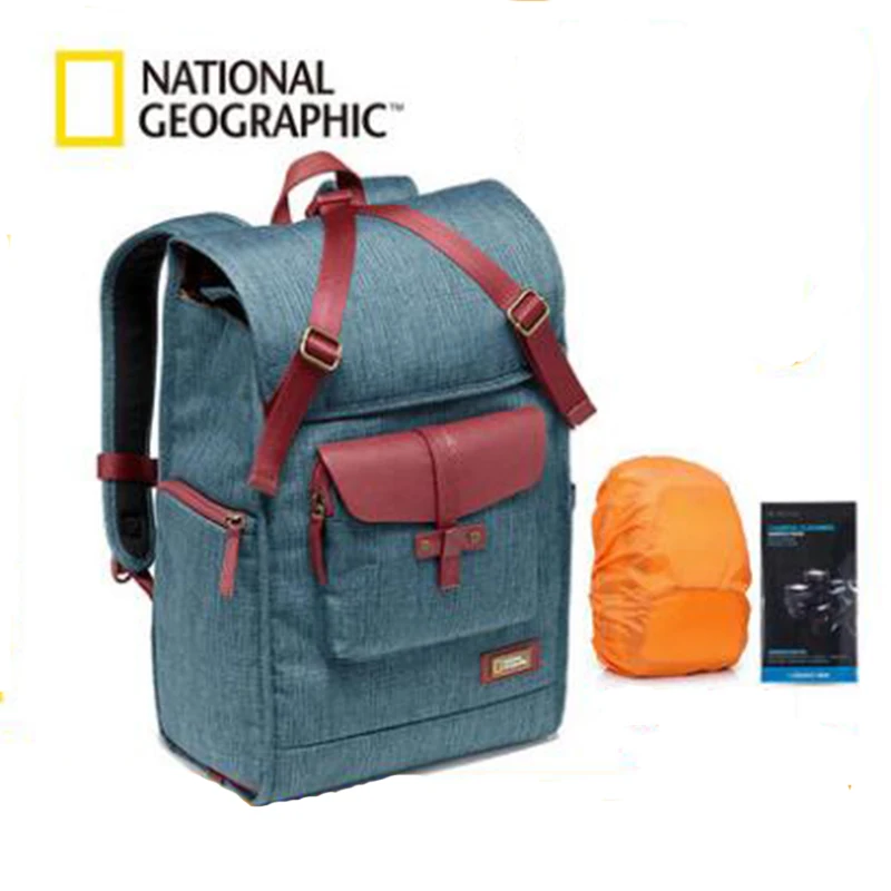 National Geographic AU Series Leather Camera Bag Backpacks Large Capacity Laptop Carry Bag For Digital Video Camera Travel Bag