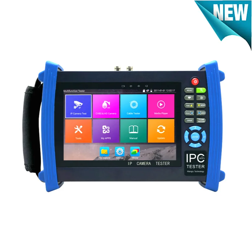

New 7 inch Retina Screen H.265 4K IP Camera Tester Analog AHD TVI CVI CCTV tester monitor with HDMI input Cable tracer POE