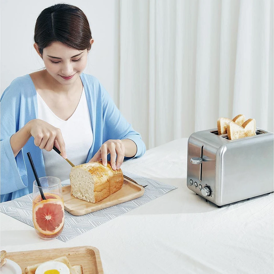 Xiaomi Deerma Electric Bread Toaster Stainless steel household baking bread maker breakfast machine Kitchen Toast sandwich grill (13)