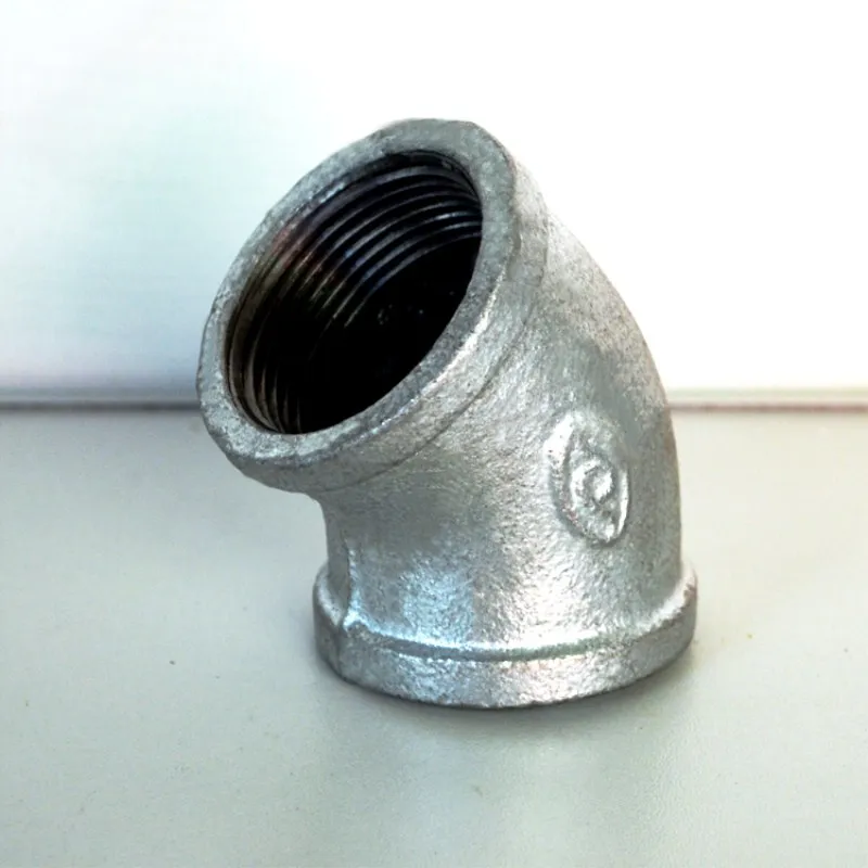 

5Pcs/Lot 1/2" 3/4" 45 Degree Elbows Banded Female Iron Malleable Pipe Fittings Making Arts and Crafts Industrial Decoration