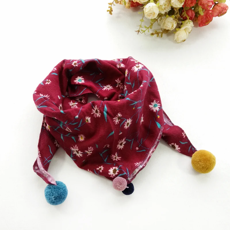 1 предмет, Осень-зима, детский хлопковый шарф с треугольной подвеской, шарфы для мальчиков и девочек, детские мягкие шали, шарф