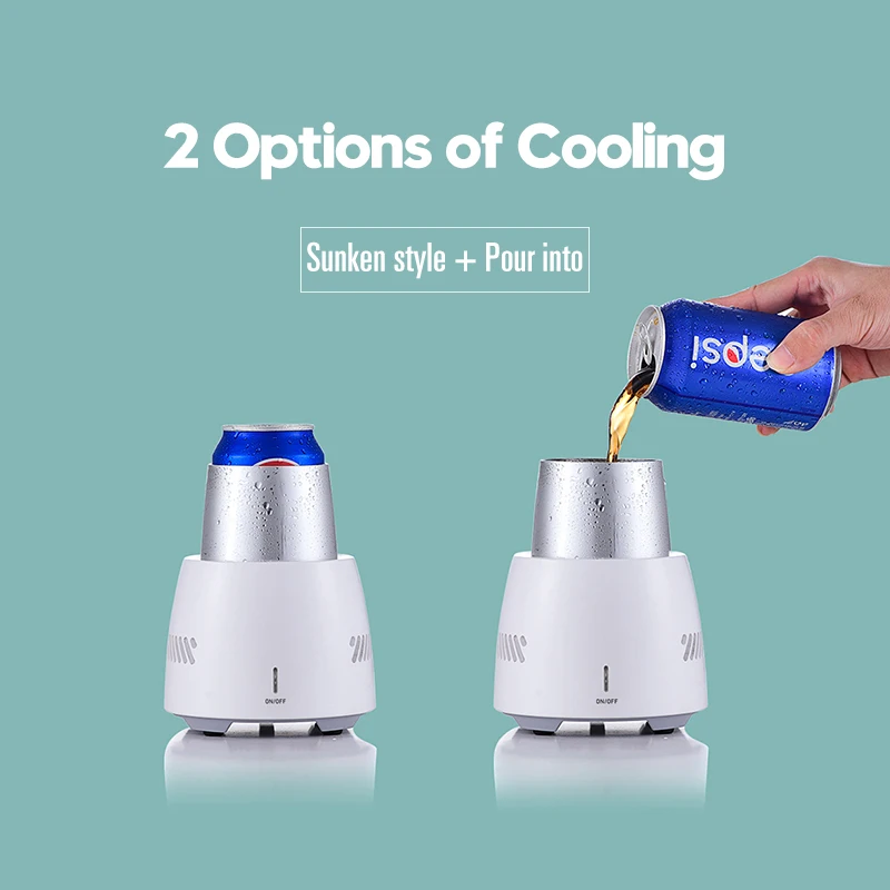 Quick Cooling Cup Portable Mini Electric Summer Drink Cooler Ice Quick Cooling  Cup for Home Office 