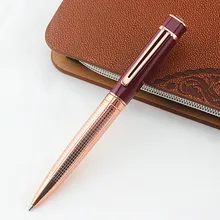 Мода розовое золото с крупным бриллиантом кристалл все стали Бизнес офисная Шариковая ручка для школы набор канцелярских принадлежностей