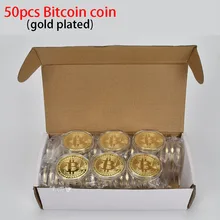 Hot 50pcs/Lot Bitcoin coin BTC Bit Metal Coin For Souvenir