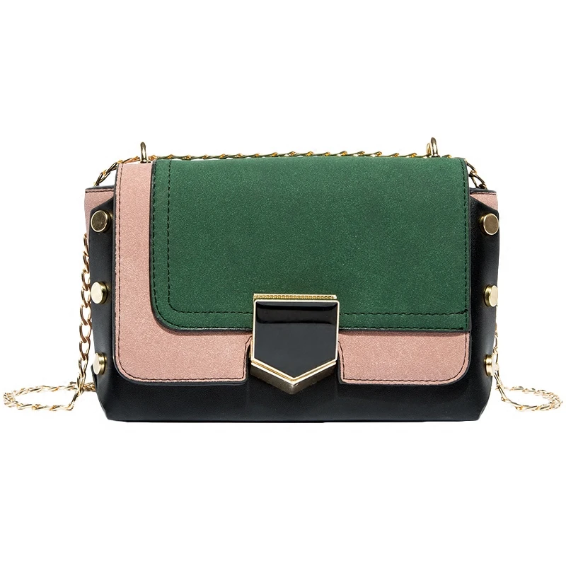 

Leather Shoulder Bag Women Handbag Female Fashion Chains Patchwork Crossbody Messenger Bags Ladies Shoulder Bags For Women 2017