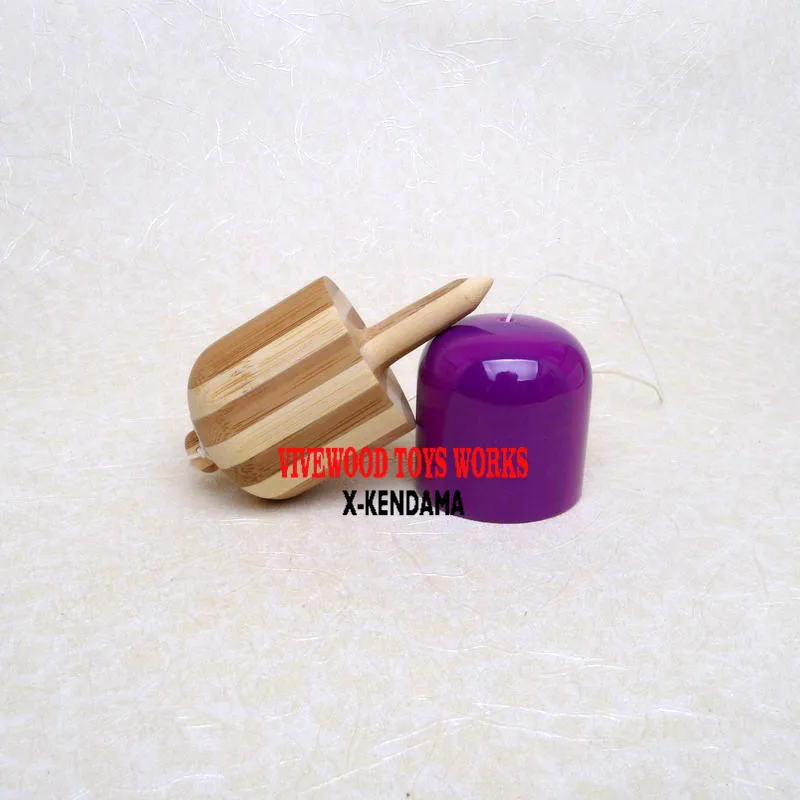 Бамбуковые таблетки прозрачные ПУ Kendama из бамбука жонглирование фиолетовый