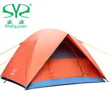 Купить один получить шесть двухъярусных палаток для кемпинга на открытом воздухе человек специальный дождь Shengyuan 3-4 двойной палатки кемпинга