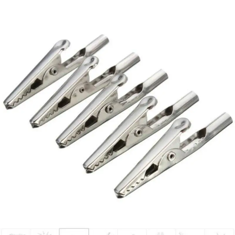 New 10Pcs Stainless Steel Alligator Crocodile Clips Test Cable Lead Screw 2016 