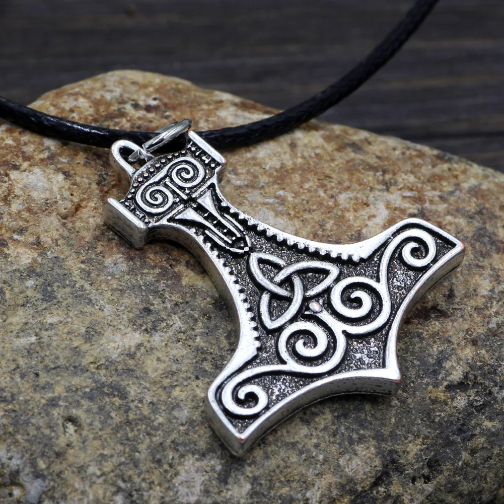 Youe shone Thor'S Hammer Knot Mjolnir Pewter подвеска ювелирные изделия Viking | Украшения и