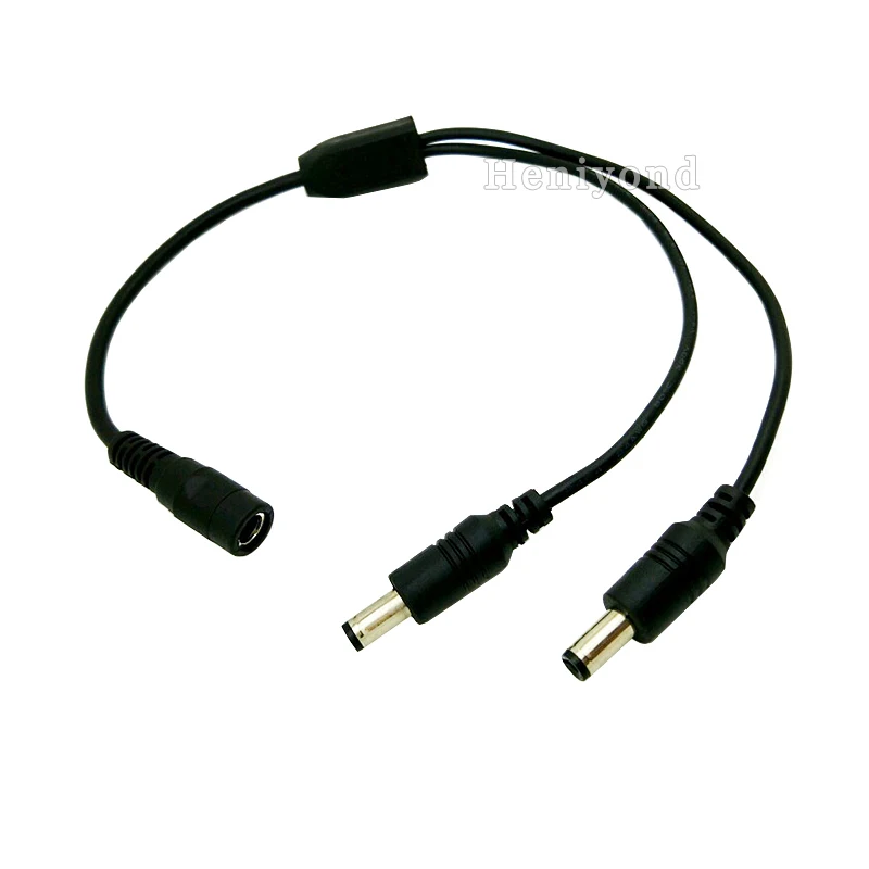 

2PCS Power Splitter CCTV Security System Camera plug DC 1 Female to 2 Male Adapter Cable for led strip light 2 ways cable