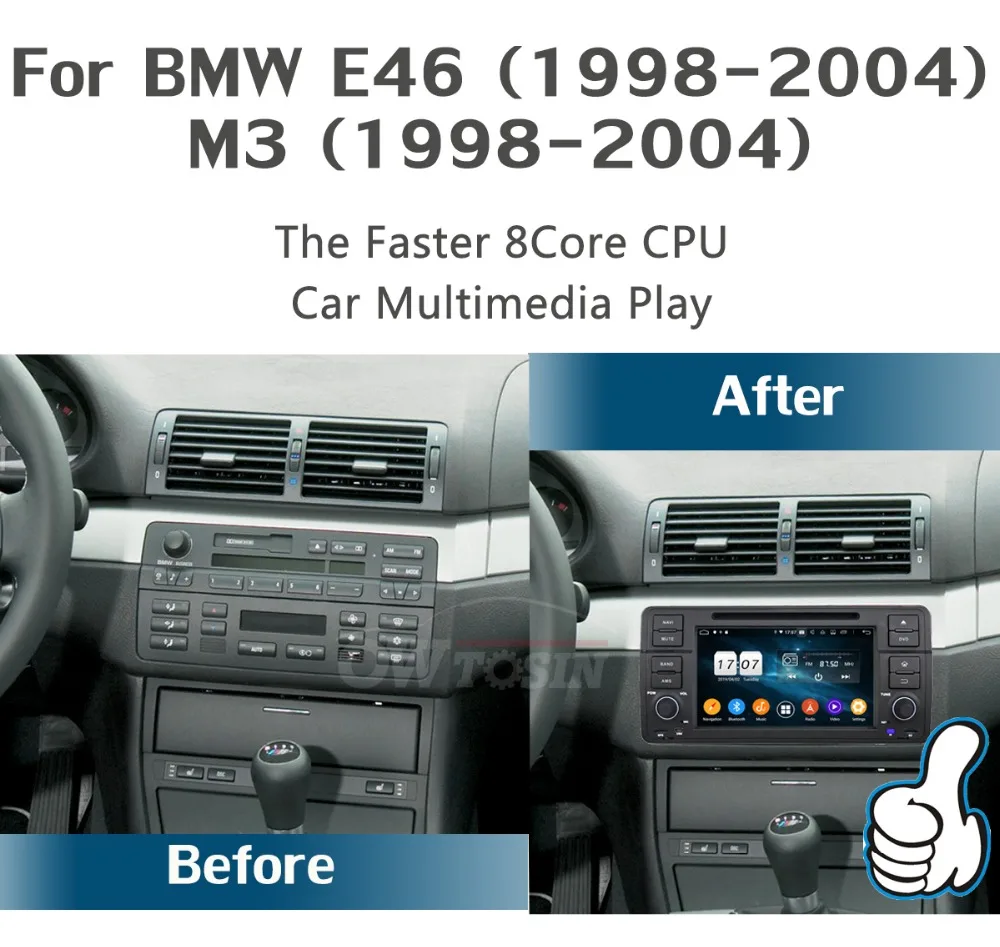 Excellent 7"IPS 8Core 4G+64G Android 9.0 Car DVD Player GPS Radio for BMW 3 Series E46 M3 318i 320i 325i 328i Rover 75 MG ZT DSP Parrot BT 2