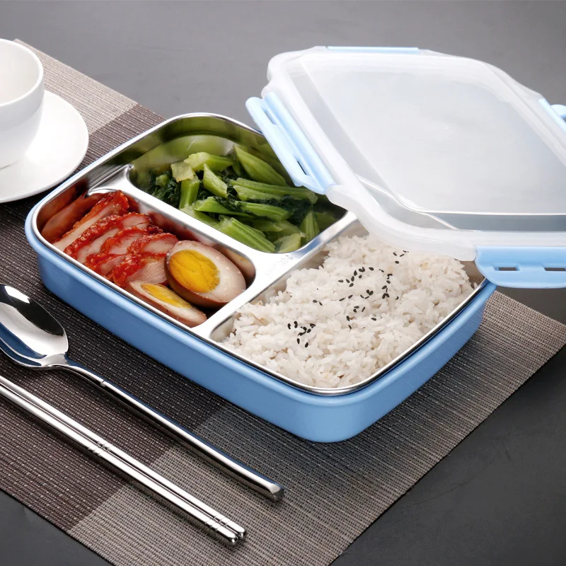 

MeyJig Stainless Steel Lunch Box Large-capacity Food Container Water Heating Portable Dinne Bento Box For Picnic Office School