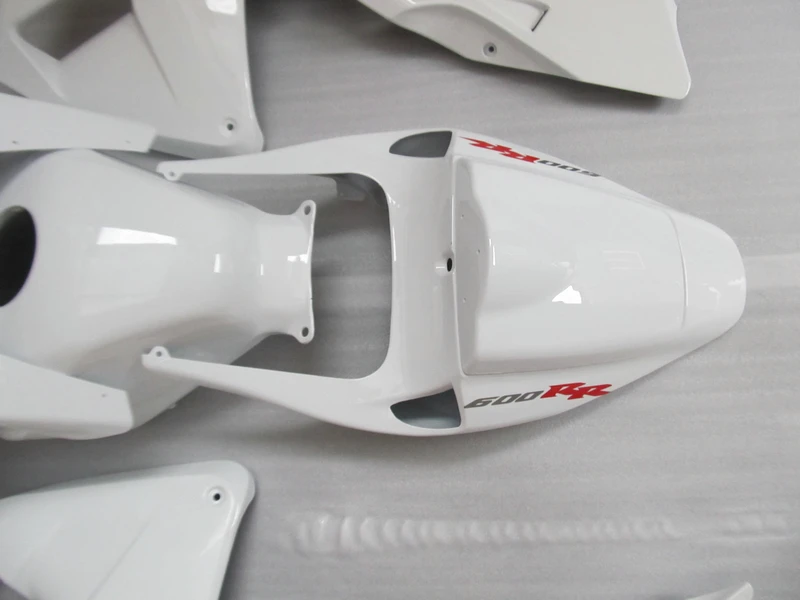Инжекционного метода литья обтекатель комплект для Honda CBR600 RR 05 06 все глянцевый белый Обтекатели для кузова Комплект CBR600RR 2005 2006 QR21