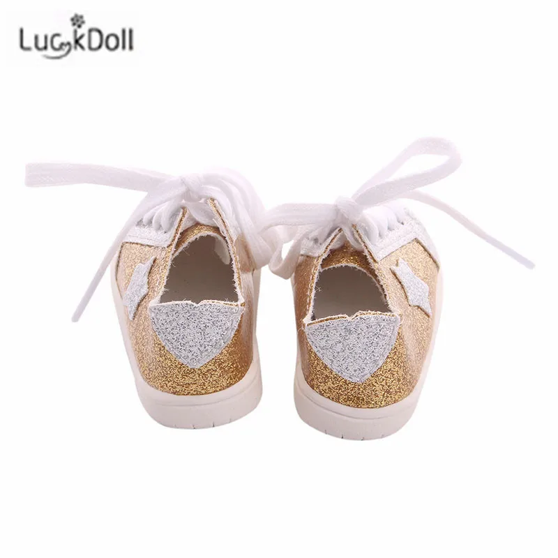 LUCKDOLL вафельная пятиугольная обувная игрушка ShoesFit 18 дюймов американская 43 см детская кукла одежда аксессуары, игрушки для девочек, поколение, день рождения Gif