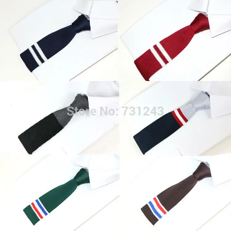 

Knitted Mens ties Polyester Knit necktie for men Party Business Brand Handmade Cheap Neck Tie