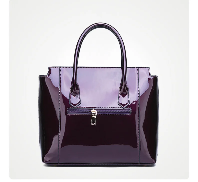Women's Luxury Alligator Patent Leather Handbag Luxury Crocodile Women Tote Red Black Purple Snakeskin New Designer Shoulder Bag (17)