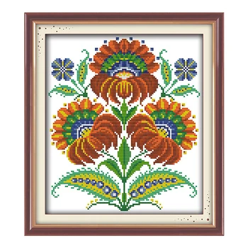 

JoySunday chinese counted cross stitch DIY Fancied flowers DMC14CT11CTcotton needlework livingroom restaurant hotel painting