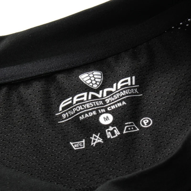 Fannai Новое поступление мужские с коротким рукавом быстросохнущие дышащие облегающая одежда для верхней части тела Спортивные Беговые Одежда для фитнеса